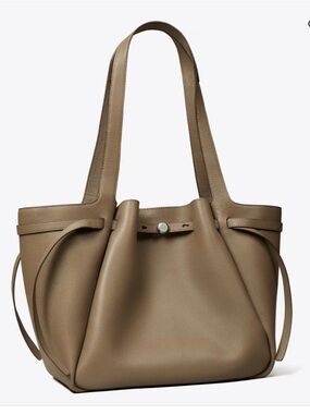 Tory Burch Romy tote gray leather like new $595